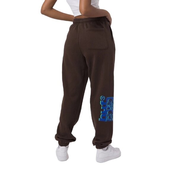 Huf Unsung Crew Womens Vintage Brown + Blue Sweatpants - Picture 4 of 8